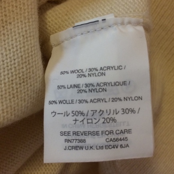 3/$30 J. CREW IVORY RUFFLE SLEEVE CREW NECK SWEATER XS - Picture 6 of 7